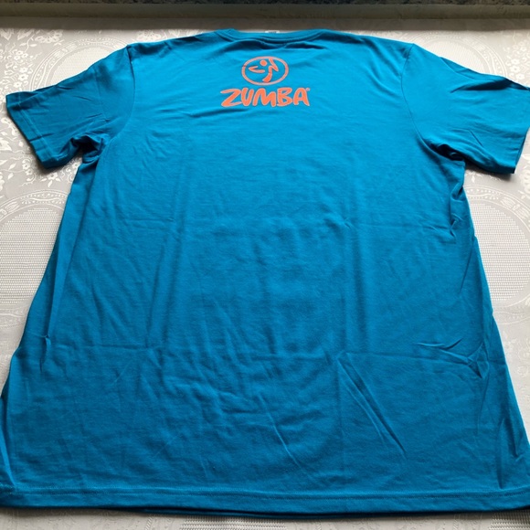 Zumba Wear Fitness Logo Graphics One Size Fits Most Blue T-Shirt Short Sleeves - Picture 13 of 15